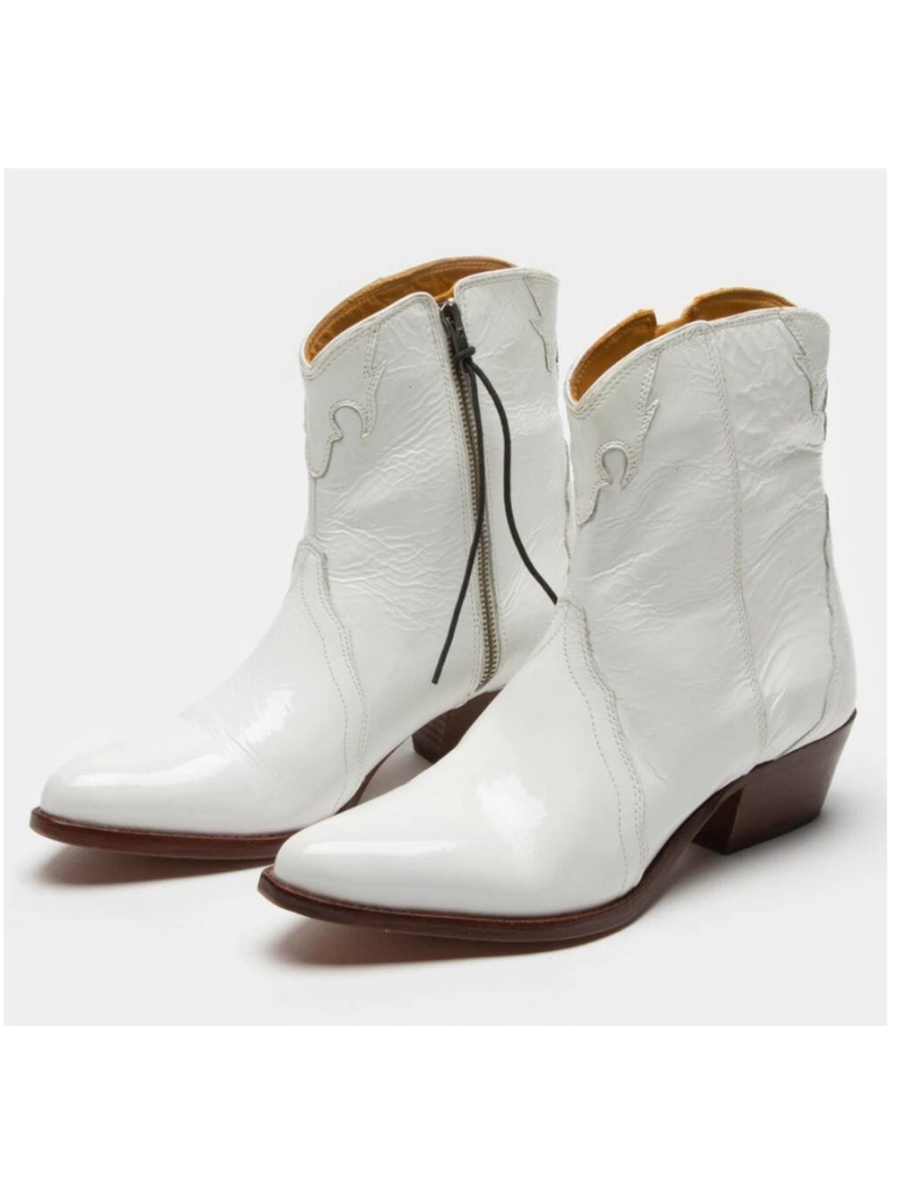 FREE PEOPLE New Frontier Womens White Western Boots 7.5